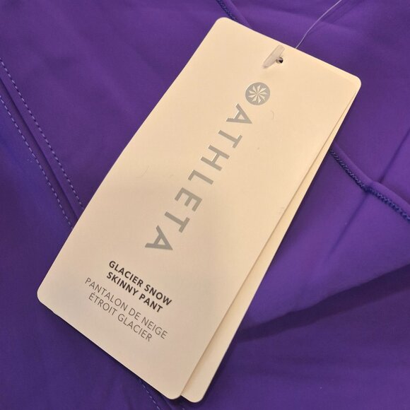 NWT Athleta Noble Blue Glacier Snow Skinny Pants Ski Winter Training - Picture 7 of 9